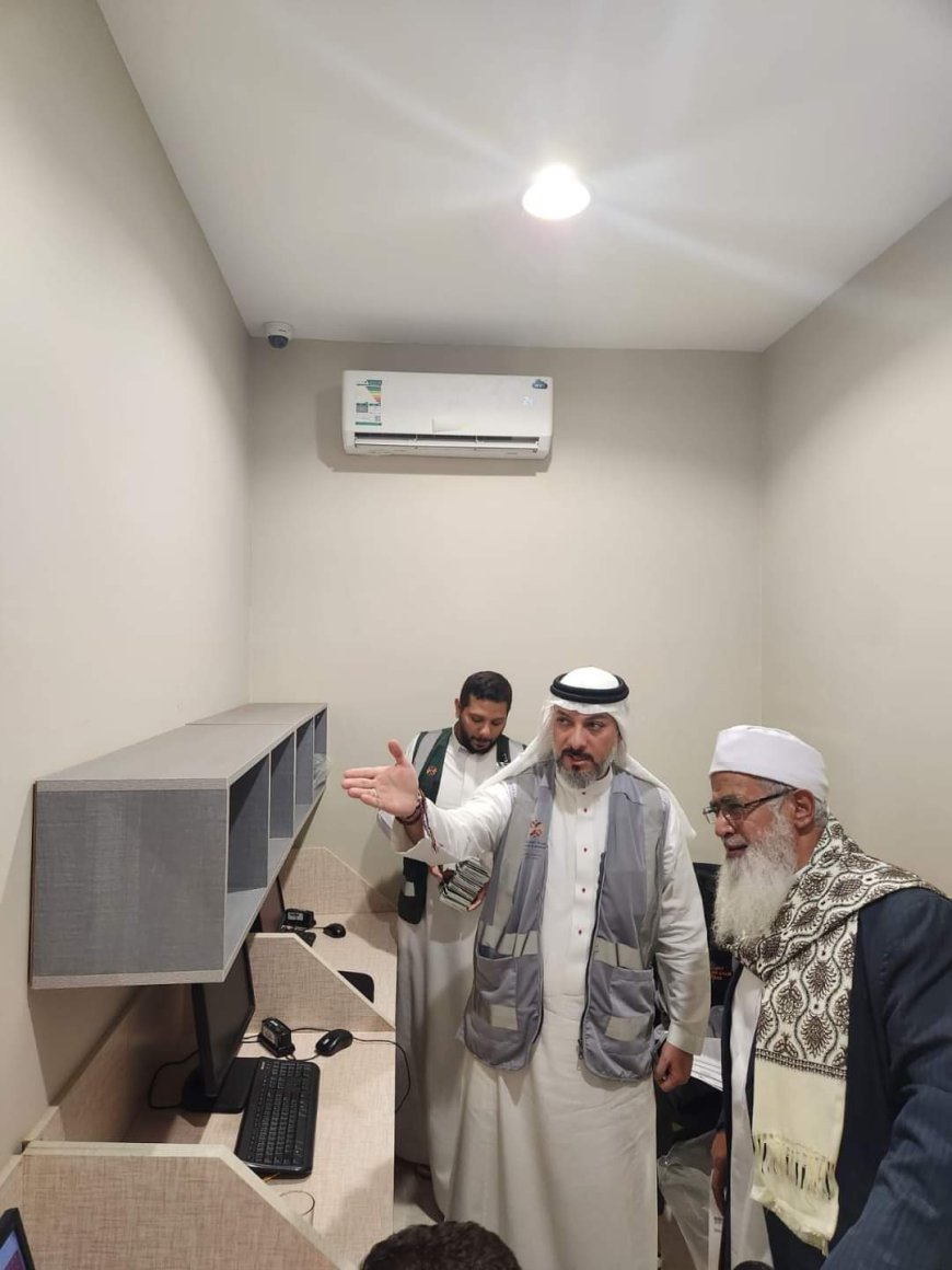 رئيس لجنة مكتب شؤون حجاج اليمن بالمدينة المنورة يزور محطة حجاج الجو ومكتب الخدمة الميدانية