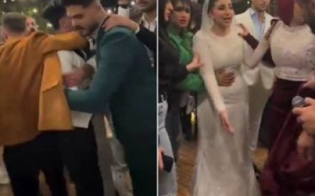 فيديو صادم: شجار بين زوجين ليلة زفافهما بسبب أغنية