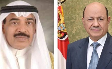 رئيس مجلس القيادة يجرى اتصالاً هاتفياً بولي العهد الكويتي