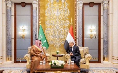 خالد بن سلمان يبحث مع العليمي مستجدات الأوضاع في اليمن