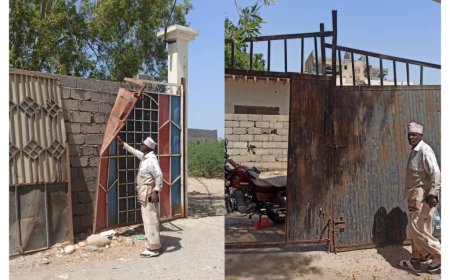 مدير عام زنجبار يوجه بإعادة تاهيل بوابة مستشفى زنجبار ومكتب الزراعة والري