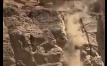 أول تعليق رسمي على المشاهد الغريبة التي تفجرت من جبال دوعن بحضرموت