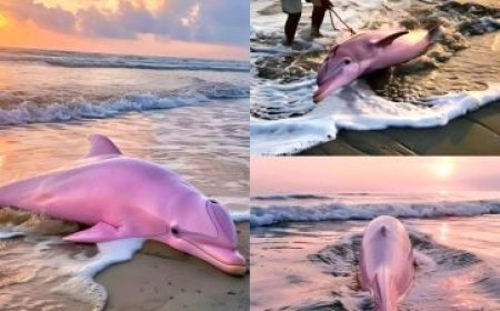 ما حقيقة العثور على دولفين وردي في شواطئ أمريكا؟