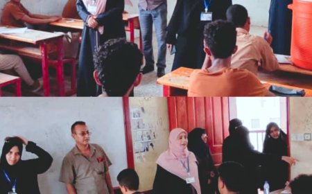 د. نوال جواد تتفقد سير اختبارات الثانوية العامة بمديرية البريقة وتشدد على منع ظاهرة الغش