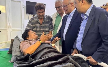 الشعيبي والارياني يزوران الفنان عوض أحمد للاطمئنان على صحته