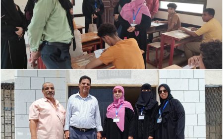 د. نوال جواد تتفقد اختبارات الثانوية بخور مكسر وتطلع على جاهزية الكنترول لاستقبال إجابات الطلاب