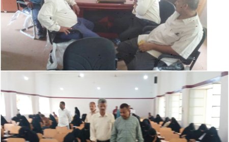 نائب رئيس جامعة لحج البروفيسور وائل الصبيحي يدشن امتحانات الفصل الثاني بكلية طور الباحة الجامعية