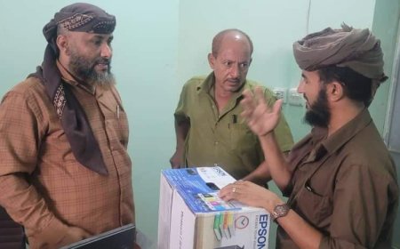 السلطة المحلية بطور الباحة ترفد إدارة أمن المديرية بطابعة حديثة