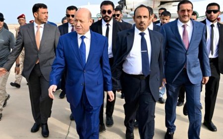 رئيس مجلس القيادة الرئاسي وعضوا المجلس عبدالله العليمي وعثمان مجلي يصلون المكلا.. تفاصيل اكثر