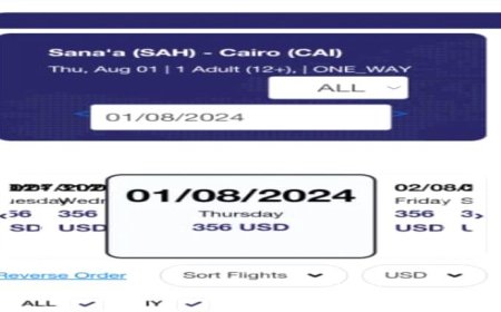 بدء فتح باب حجوزات الطيران بين مطاري صنعاء والقاهرة