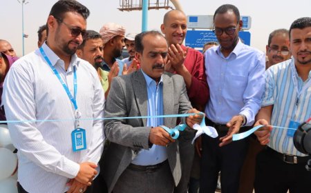 افتتاح مشروع تعزيز ضخ وإيصال المياه لاحياء شمال خورمكسر