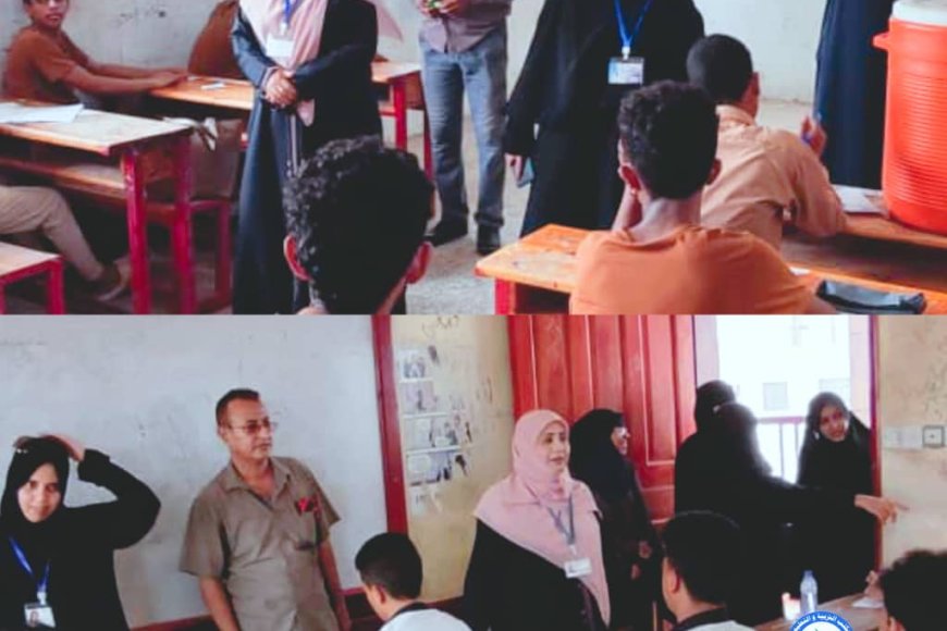 د. نوال جواد تتفقد سير اختبارات الثانوية العامة بمديرية البريقة وتشدد على منع ظاهرة الغش