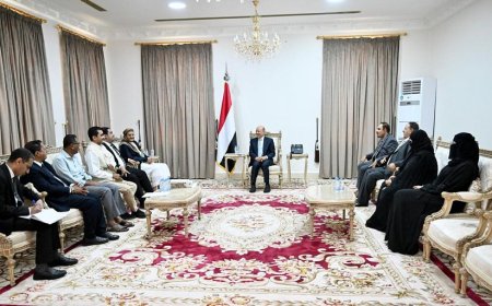 رئيس مجلس القيادة يشيد بدور مؤسسات حضرموت المدنية في التنمية المحلية