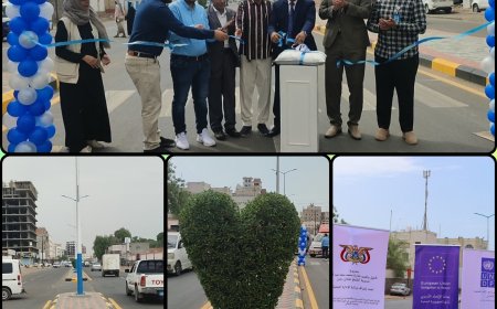 وكيل وزارة الإدارة المحلية يدشن مشروع إعادة تأهيل  شارع الفنان محمد سعد عبدالله بالشيخ عثمان.