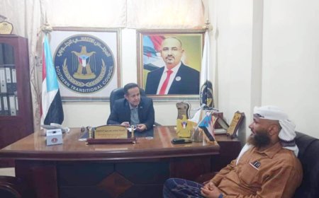 لحج.. مدير عام طور الباحة يلتقي برئيس المجلس الانتقالي بالمحافظة