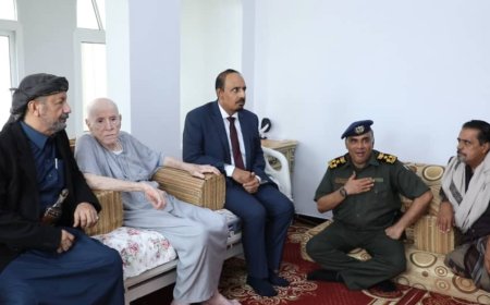 محافظ حضرموت يطمئن على صحة عضو مجلس الشورى الحكم صالح علي بن ثابت النهدي