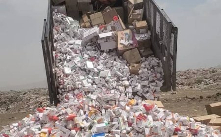 إتلاف ثلاثه طن من الأدوية منتهية الصلاحية بمأرب