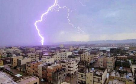 الأرصاد اليمني يحذر من العواصف الرعدية والرياح الشديدة الهابطة