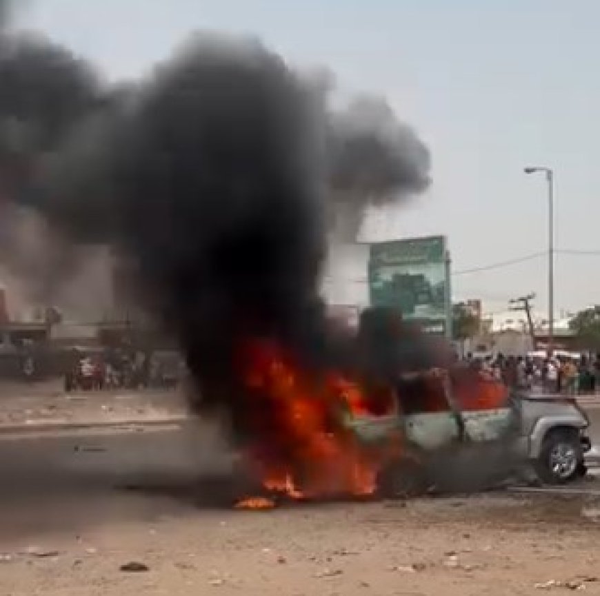 بالفيديو.. لاحتراق سيارة برادو اثناء تفجيرها بالفيوش