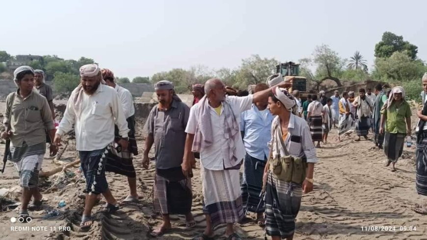 لحج... مدير عام طورالباحة يتفقد أضرار السيول في عبري الفرقة والغريق بوادي معادن