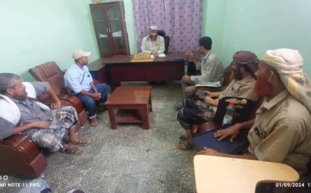 لحج... مدير عام مديرية طورالباحة يستقبل فريقاً من المجلس النرويجي للاجئين RNC