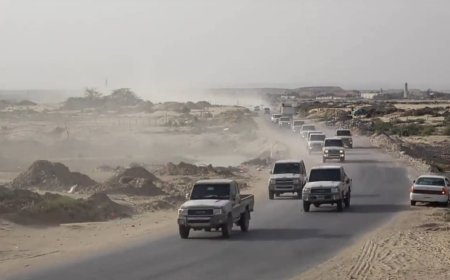 موكب مهيب للمناضل اديب العيسي وقيادت المقاومة الجنوبية ينطلق صوب زنجبار للمشاركة في مليونية عشال ولا للإرهاب