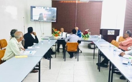 اجتماع يبحث تعزيز التعاون في مجال الثروات المعدنية بين هيئة المساحة الجيولوجية وشركة زروبيجيلوجيا الروسية