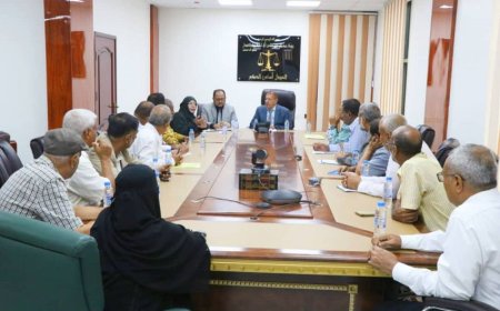 رئيس مجلس القضاء الاعلى يحث على إعادة تفعيل الرقابة القضائية في محاكم ونيابات عدن