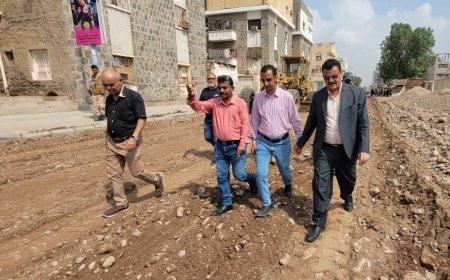 مدير عام المنصورة يتفقد مشروع "إستكمال صيانة شارع الحريش إلى تقاطع كورنيش الفنان المرشدي ( ريمي )"