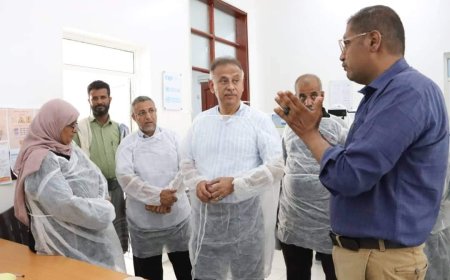 الجاوي يزور مركز العزل المؤقت لمرضى الكوليرا بالمعلا