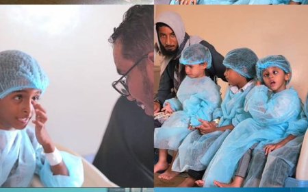 تواصل أعمال مخيم تصحيح الحول للأطفال للأسبوع الثاني بدعم درع الوطن