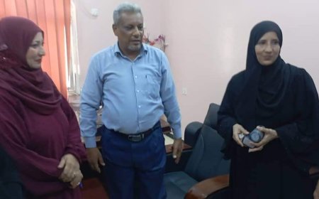 استلام وتسليم في مكتب التريية والتعليم بالمعلا