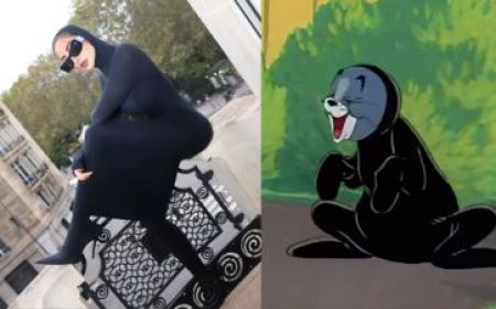 نور الغندور بإطلالة غريبة جدًا في عرض أزياء بالنسياغا.. والجمهور ينتقدها