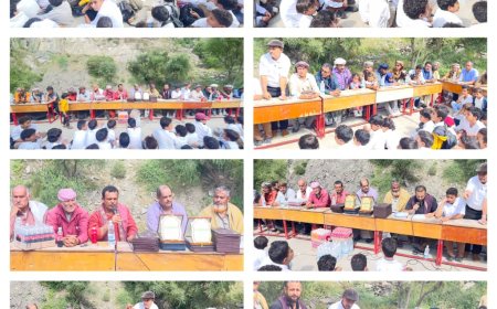 تكريم أوائل الطلاب في مدرسة الشهيد أحمد راجح العمري بيافع رصد برعاية الشيخ منير معوضة الجبيري