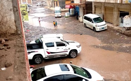 هطول أمطار غزيرة على مناطق واسعة في عدن