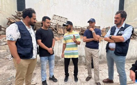 وفد اليونسكو والاتحاد الاوروربي يطلعان على سير عمل مشروعي ترميم المباني التاريخية وسينما أروى بمديرية صيرة بعدن