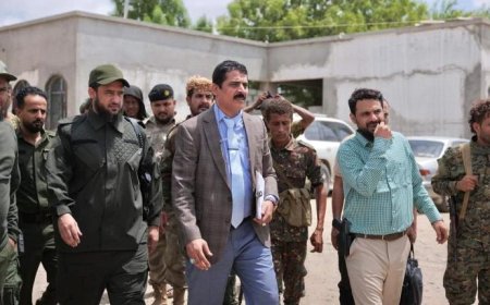 مدير أمن لحج يستقبل رئيس ووكيل النيابة الجزائية المتخصصة خلال زيارتهما التفقدية للسجن المركزي وسجن مكافحة الإرهاب