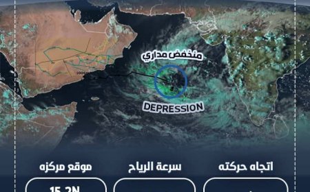 مركز التنبؤات الجوية يكشف آخر مستجدات الحالة المدارية في بحر العرب