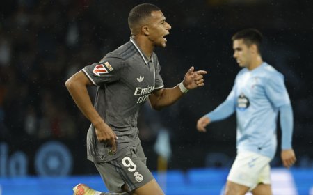 مبابي وفينيسيوس يسجلان في فوز ريال مدريد الصعب على سيلتا فيغو