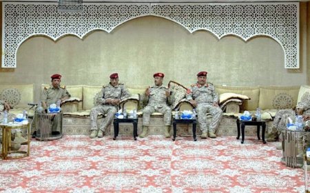 رئيس هيئة الأركان يلتقي بقيادة محور أبين