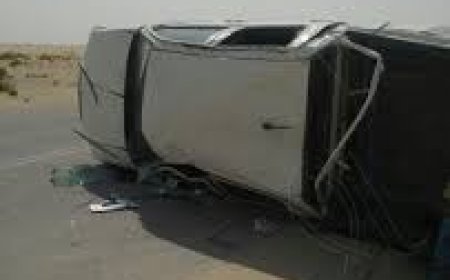 وفاة ثلاثة واصابة اثنان في حادث مروري لمغتربيين يمنيين في السعودية