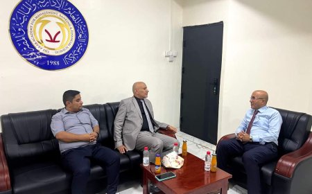 مدير فرع الأكاديمية العربية للعلوم الإدارية والمالية والمصرفية يستقبل رئيس جامعة إقليم سبأ 