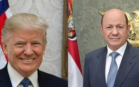 رئيس مجلس القيادة يهنئ الرئيس ترمب بفوزه بالانتخابات الامريكية