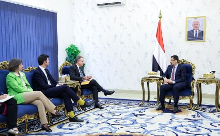 بن مبارك  يستقبل في عدن وفد مدراء التعاون الدولي بعدد من دول الاتحاد الأوروبي وبريطانيا والبنك الدولي