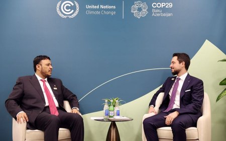 عبدالله العليمي يبحث مع ولي العهد الاردني تعزيز العلاقات الثنائية وتفعيل اللجنة العليا المشتركة بين البلدين