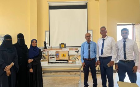 طلاب من كلية الهندسة بجامعة عدن يبتكرون جهازًا لإنتاج الأسمدة العضوية من مخلفات الأسماك