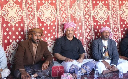 الشيخ بن حبريش يستقبل قائد المنطقه العسكرية الثانية السابق