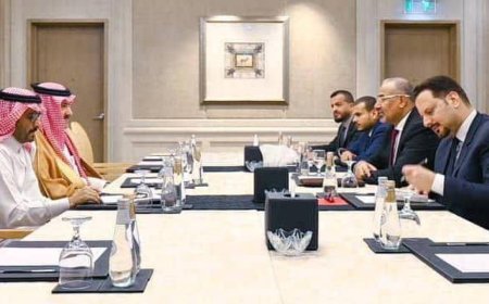 الزبيدي يلتقي أل جابر ويثمن جهود السعودية لإحلال السلام والاستقرار في اليمن