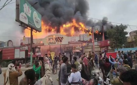 بالفيديو والصورة.. القبض مفتعل حريق (هايبر شملان) في صنعاء