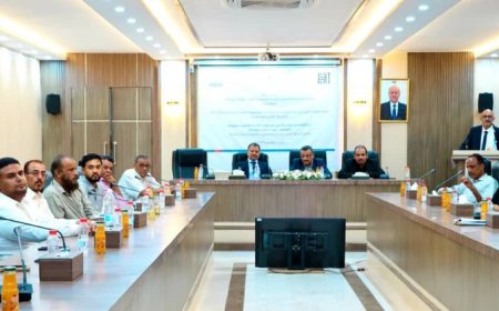 محاضرة في عدن تستعرض اسس تصميم السدود وأهمية مشروع سد حسّان بأبين